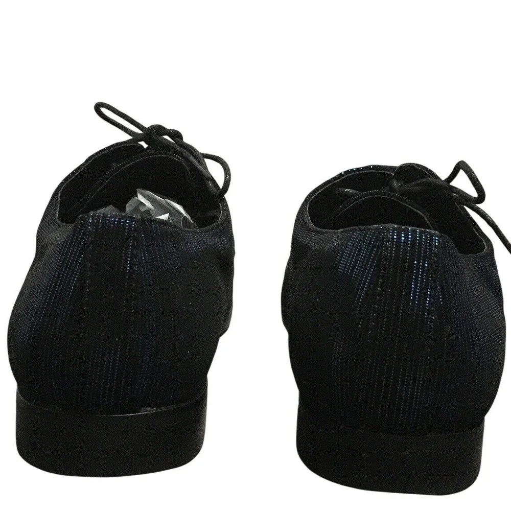 Amali Men's‎ Shoes Royal Blue Pin Stripe Look With Black Laces Size 10.5 Dance